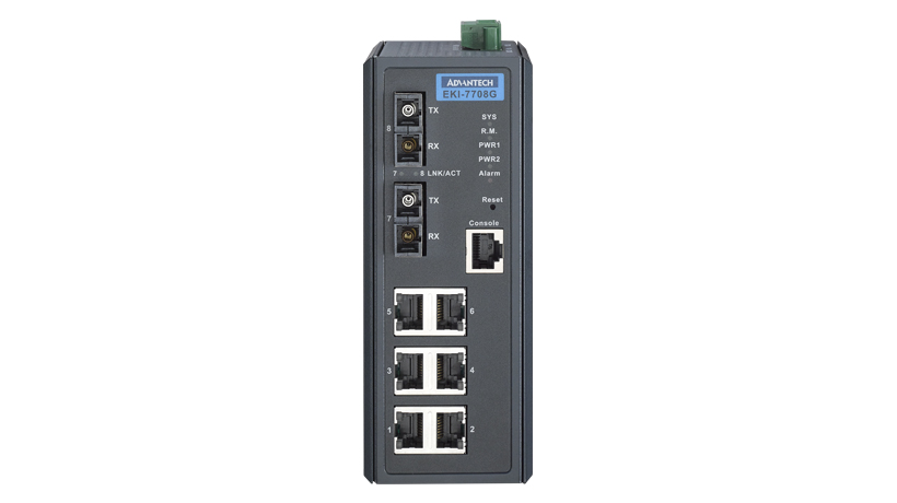 6G+2G MM Managed Ethernet Switch w/ Wide Temp